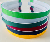 School Hair Accessories - custom made, choose colours needed- Ribbon Lined Headband