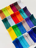 School Hair Accessories- custom made, choose colours needed- 2 Pairs of Ribbon Lined Fringe Clips
