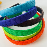 School Hair Accessories - custom made, choose colours needed- Woven Ribbon Headband 1.5cm or 2.5cm