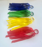 School Hair Accessories Sports/Fraction/House Colours Satin Ribbon Hair Ties Red, Yellow, Blue, Green