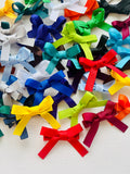 School Hair Accessories- custom made, choose colours needed- two pairs mini bow clippies