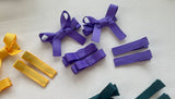 School Hair Accessories- custom made, choose colours needed- 3 pairs of Mini Fringe Clips